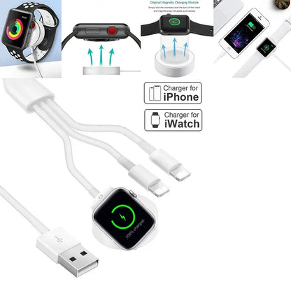 3 in 1 Wireless Charger Quick Charger USB Cable Default Title