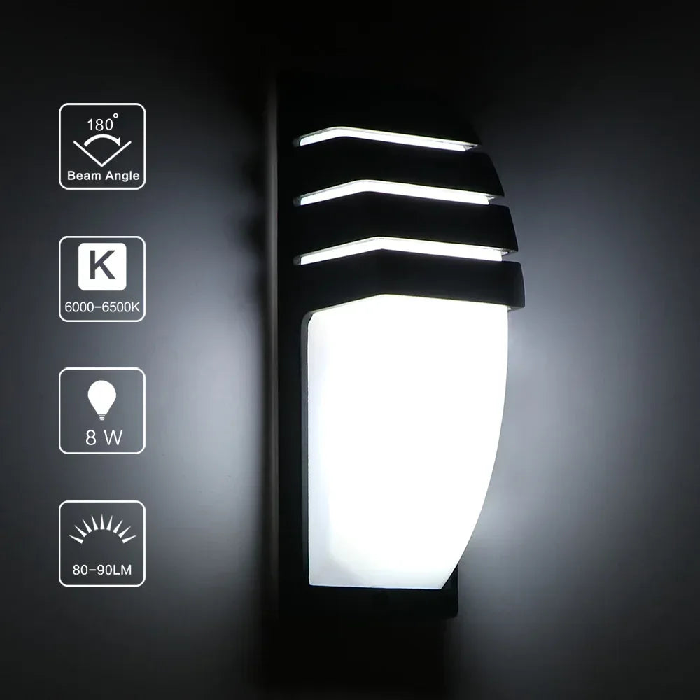 8W LED Waterproof Wall Light Cool White Lamp Default Title