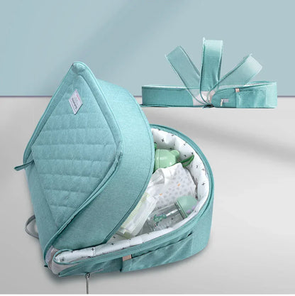 Portable Baby Diaper Bag Backpack with Changing Pad Gray