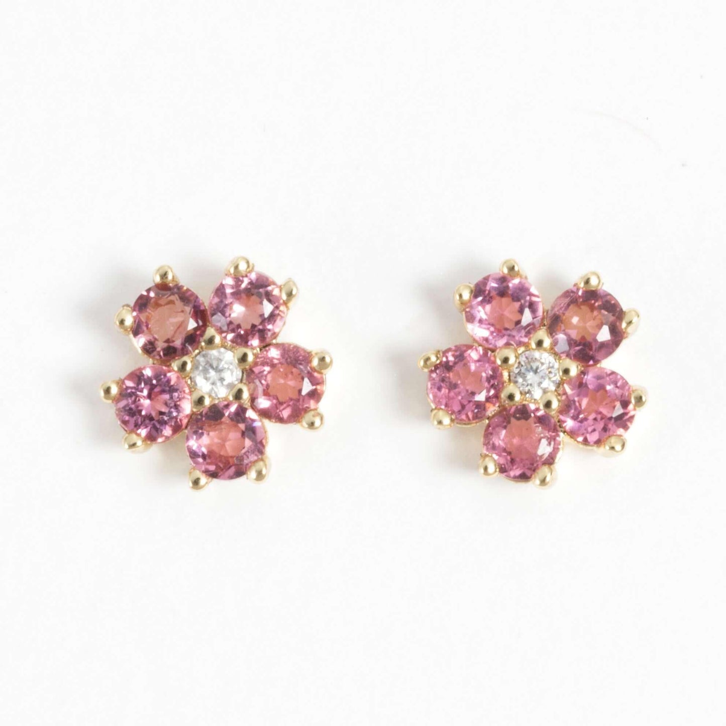 Blossom Earrings- Pink Tourmaline Default Title