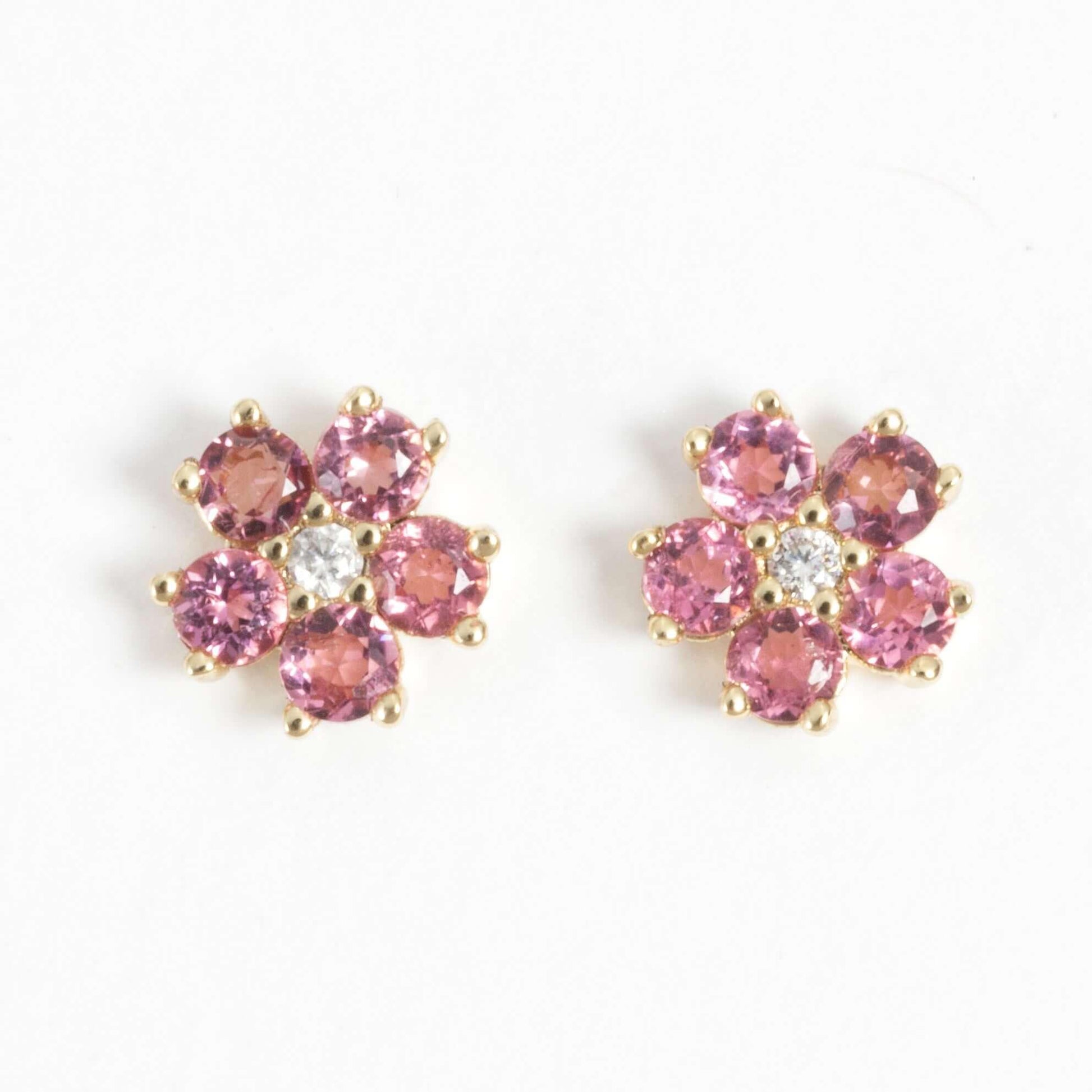 Blossom Earrings- Pink Tourmaline Default Title