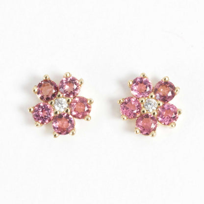 Blossom Earrings- Pink Tourmaline Default Title