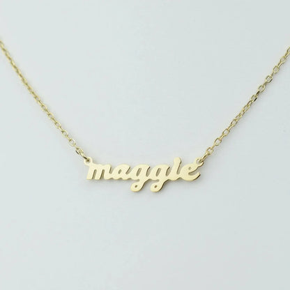 Name Necklace - personalized name necklace Gold
