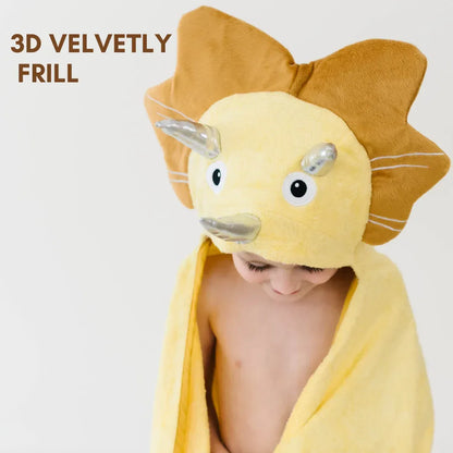 Toddler Hooded Towel Yellow Dinosaur Default Title