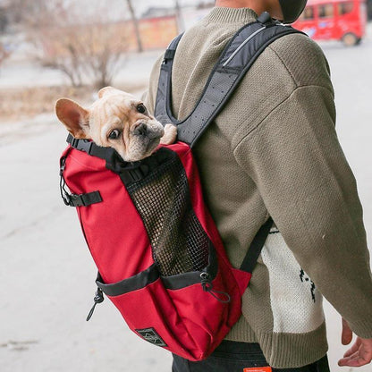 Double Shoulder Portable Pet Dog Carrier Backpack - Travel In Style S / Red
