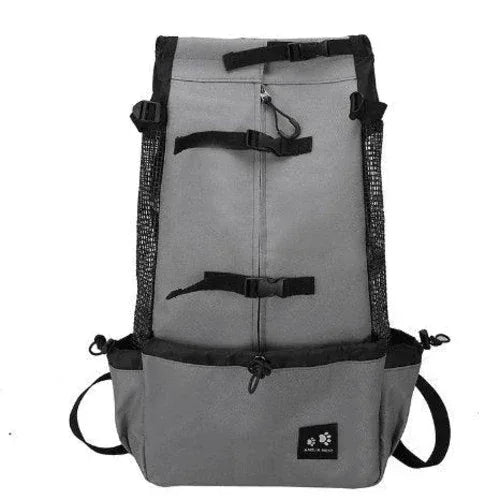 Double Shoulder Portable Pet Dog Carrier Backpack - Travel In Style M / Dark Grey