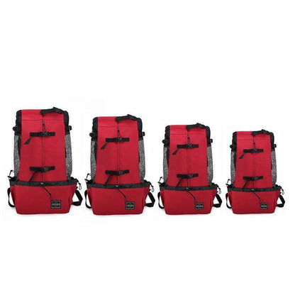 Double Shoulder Portable Pet Dog Carrier Backpack - Travel In Style S / Red