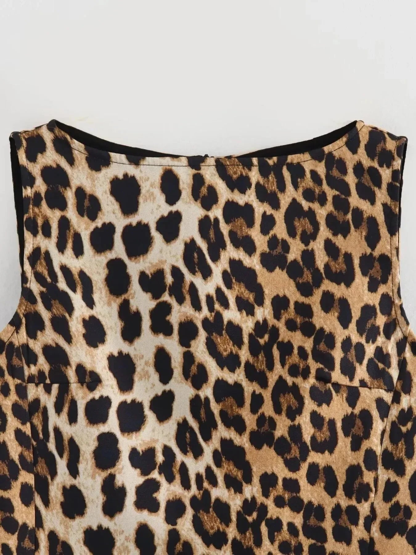 Leopard Print Sleeveless : Mini Dress S / Leopard