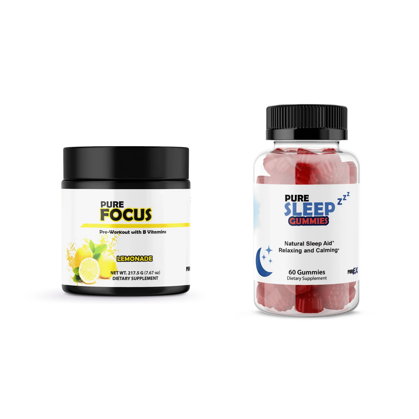 Sleep + Pre-Workout Pure Sleep Gummies + Pure Focus Lemonade