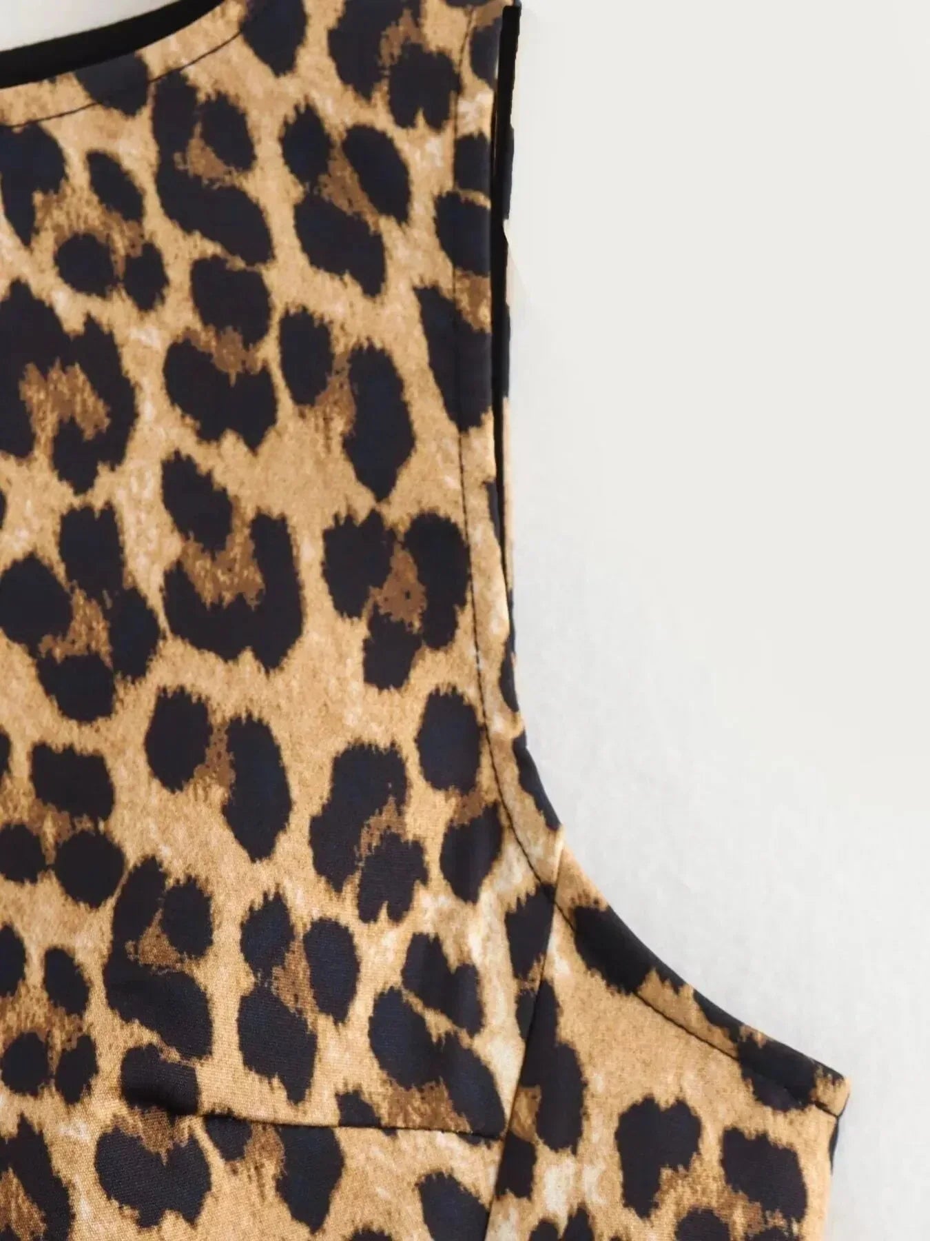 Leopard Print Sleeveless : Mini Dress S / Leopard