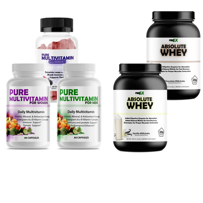 Multivitamins + Protein Pure Multivitamins Mens + Absolute Whey Vanilla