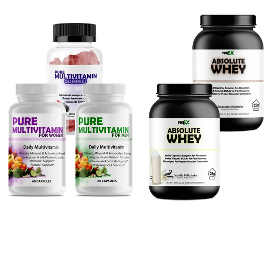Multivitamins + Protein Pure Multivitamins Mens + Absolute Whey Vanilla