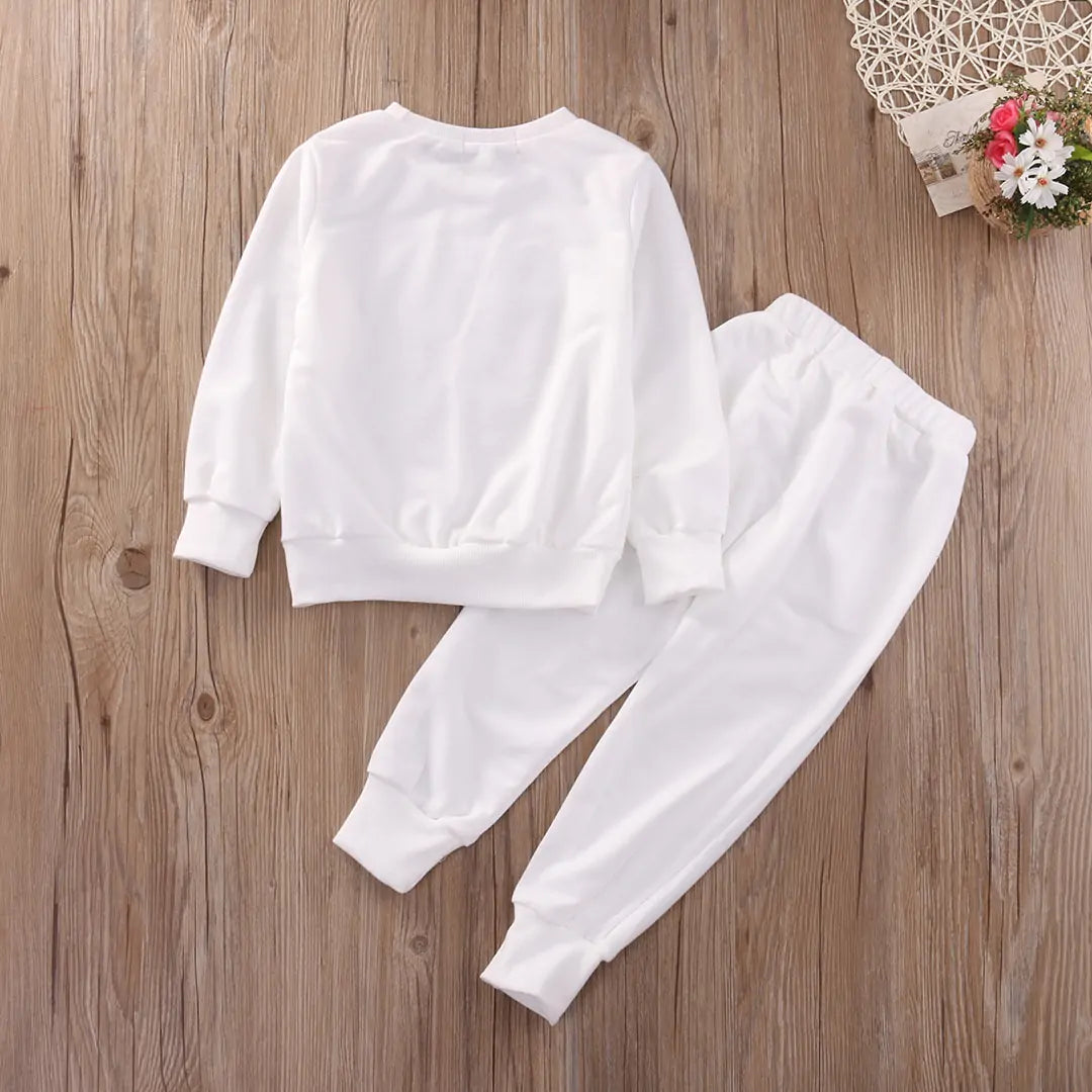 Fashion Girls Kids Suit Rose