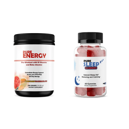 Sleep + Pre-Workout Pure Sleep Gummies + Pure Energy Honeydew Watermelon