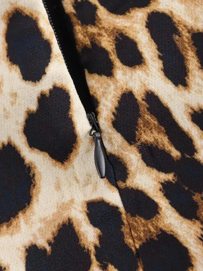 Leopard Print Sleeveless : Mini Dress S / Leopard