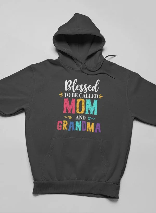 Blessed To Be Called Mom and Grandma Hoodie XXX-Large / Dark Grey Heather