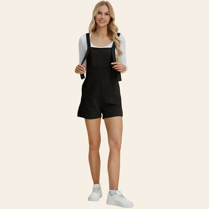 Women's textured sleeveless romper