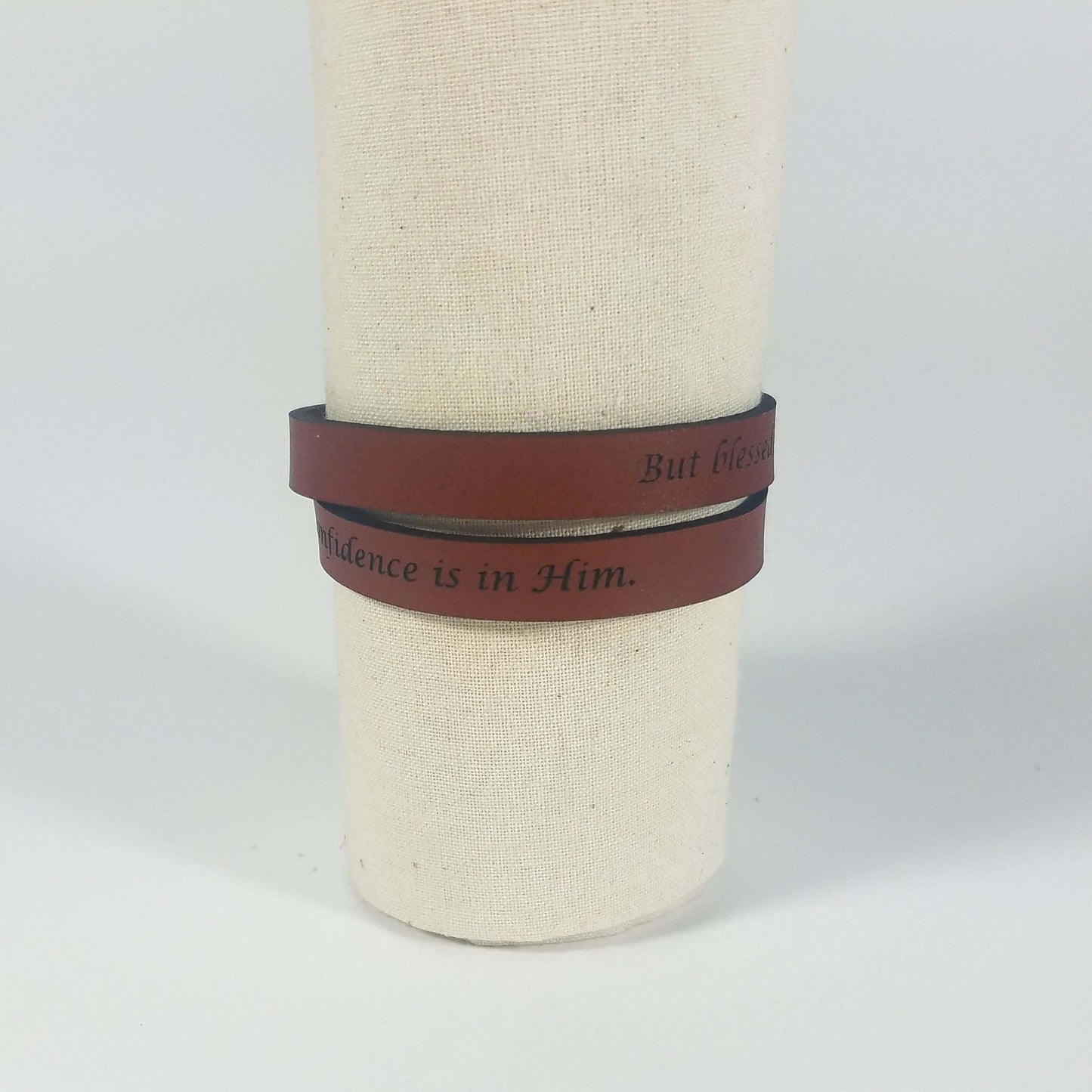 Spiritual Wrap Bracelets - But blessed is the one whose trust is in the LORD Natural L