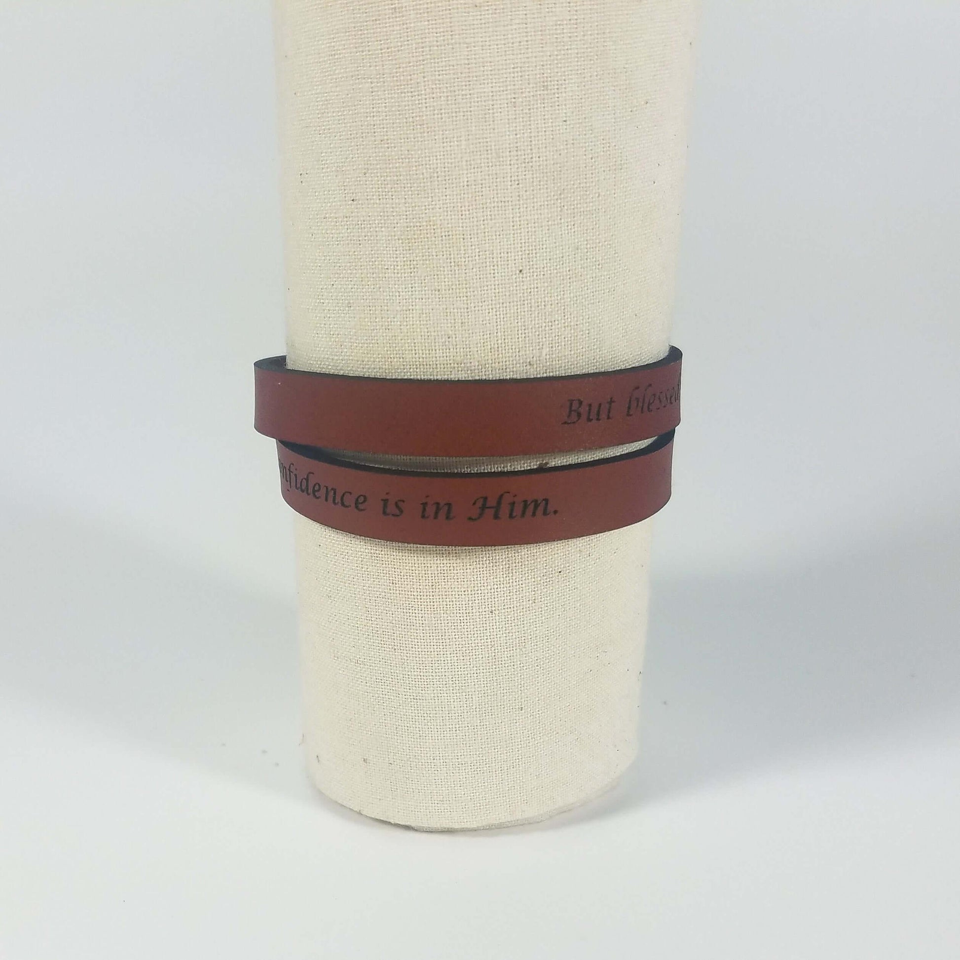 Spiritual Wrap Bracelets - But blessed is the one whose trust is in the LORD Natural L