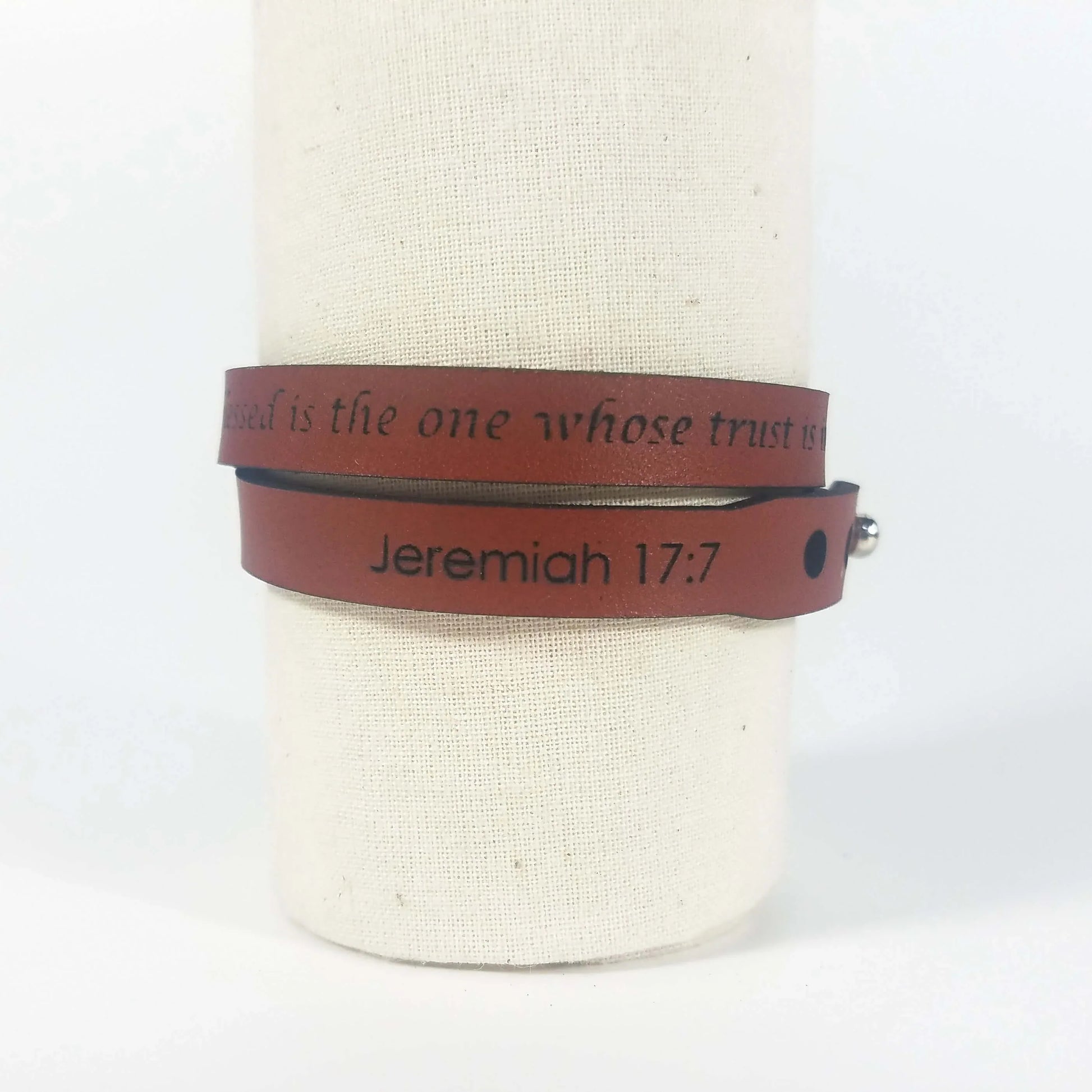 Spiritual Wrap Bracelets - But blessed is the one whose trust is in the LORD Natural L