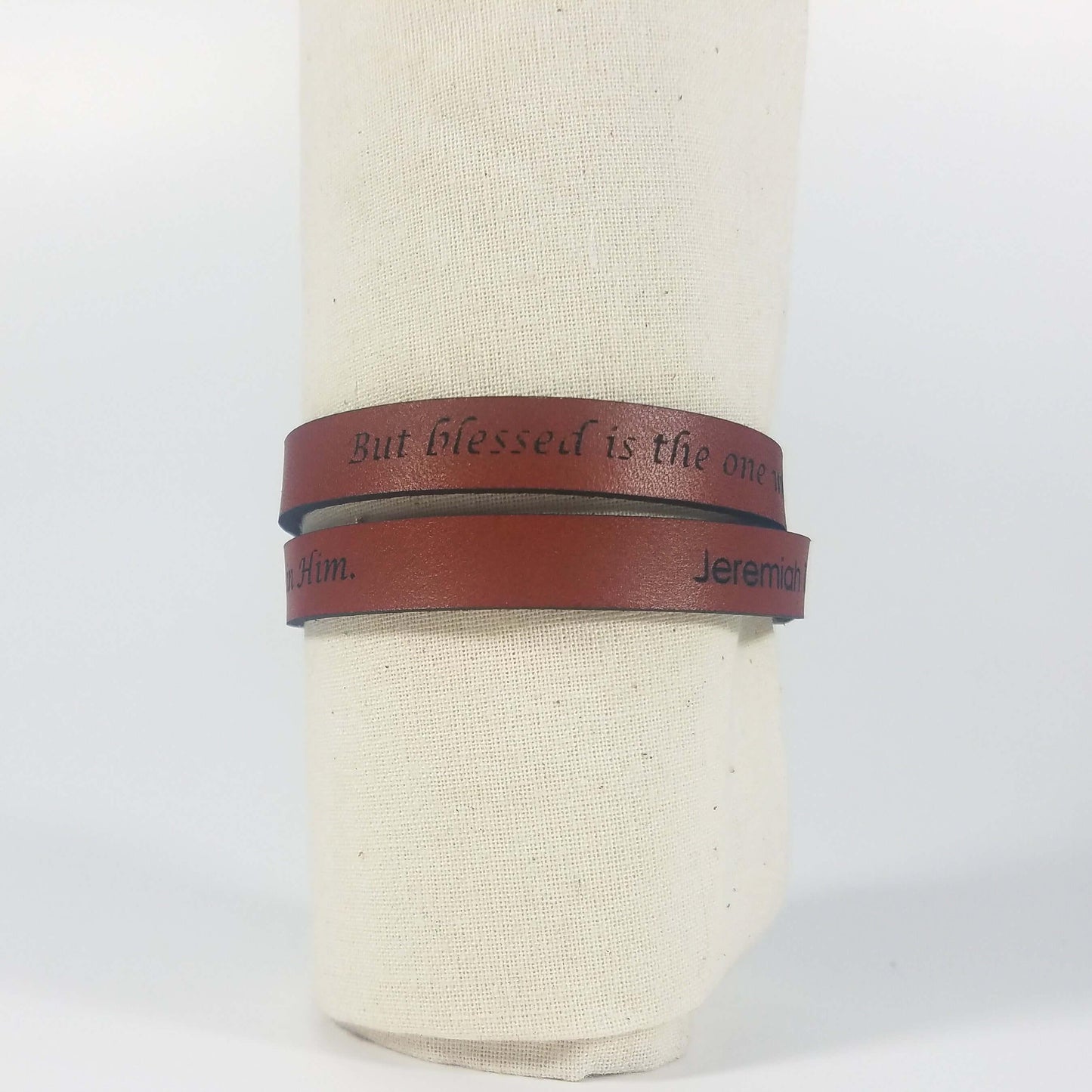 Spiritual Wrap Bracelets - But blessed is the one whose trust is in the LORD Natural L