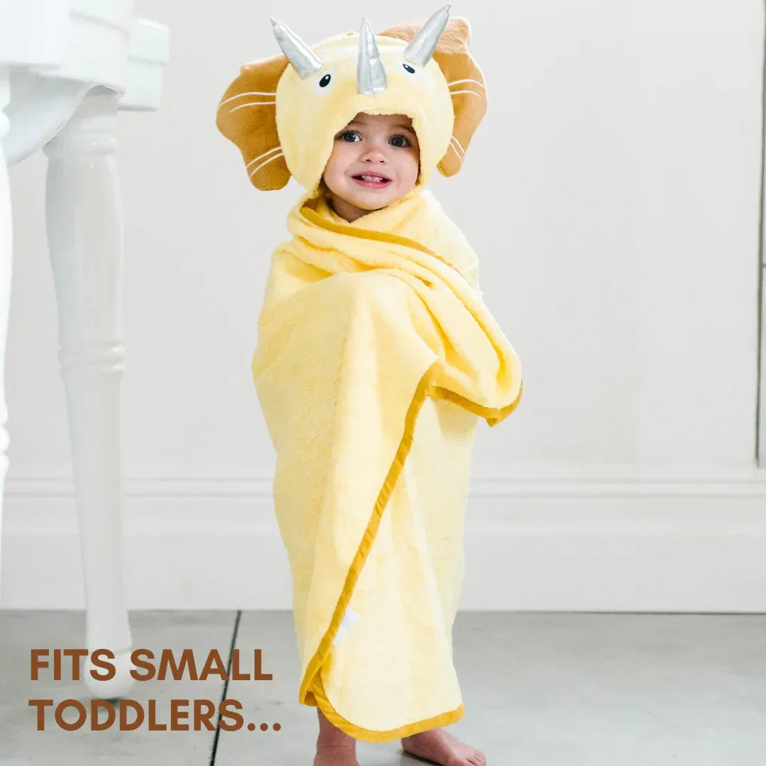 Toddler Hooded Towel Yellow Dinosaur Default Title