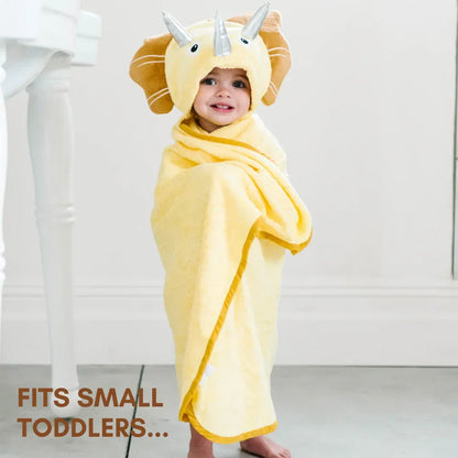 Toddler Hooded Towel Yellow Dinosaur Default Title