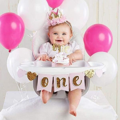 Gold Glitter 1st Birthday Décor Kit Default Title