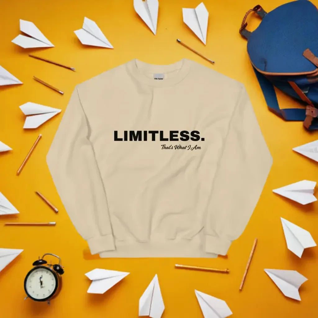 LIMITLESS Unisex Sweatshirt White / 3XL