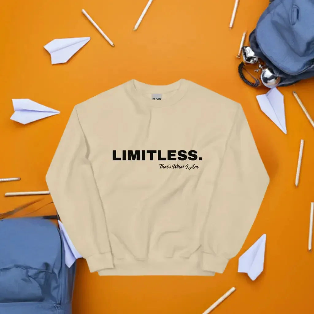 LIMITLESS Unisex Sweatshirt White / 3XL