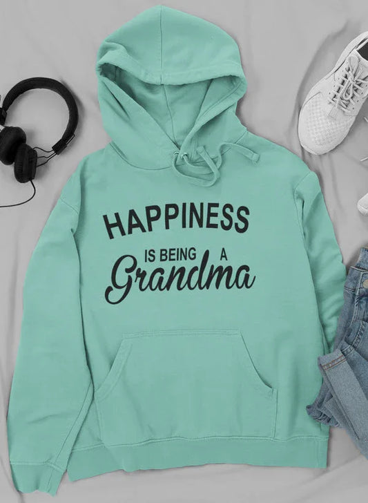 Happiness Is Being A Grandma Hoodie XXX-Large / Heather Prism Dusty Blue