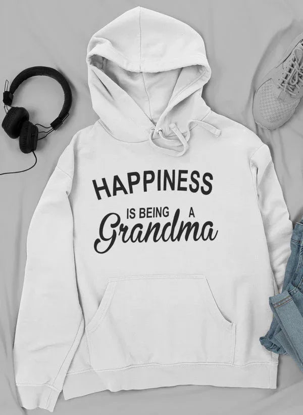 Happiness Is Being A Grandma Hoodie XXX-Large / White