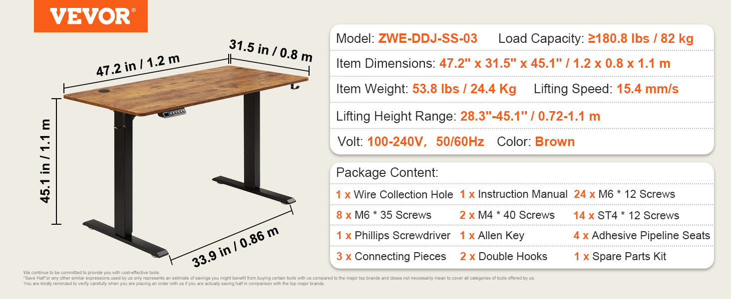 VEVOR Electric Standing Desk