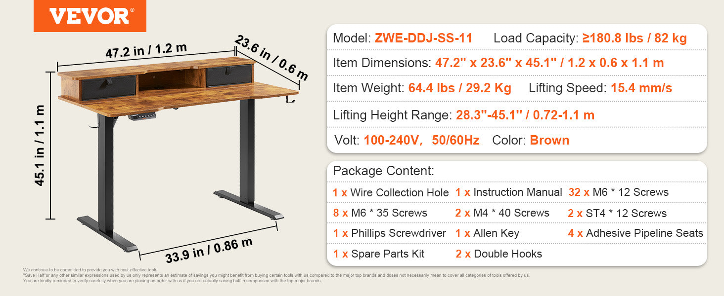 VEVOR Electric Standing Desk