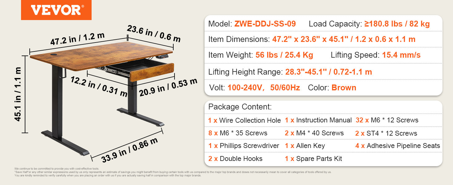 VEVOR Electric Standing Desk