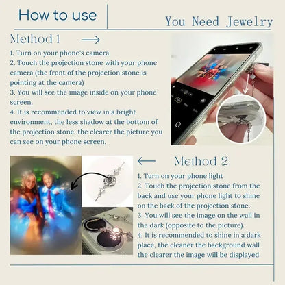 Valentines Day Custom Photo Projection Ring Colorful Picture Inside Jewelry for couple Minx
