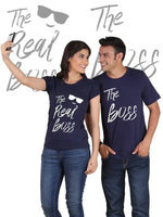 The Real Boss Couple T-Shirts Small / Medium