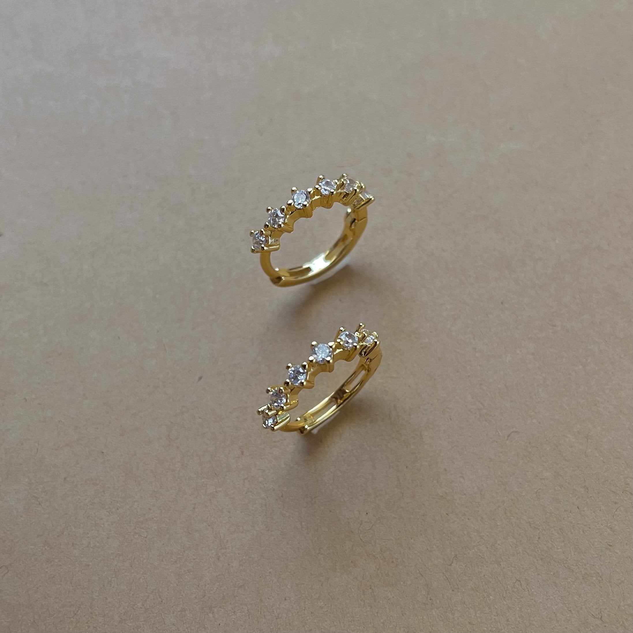 Kelly Huggies- White Zirconia