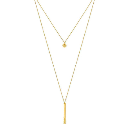 Layered Bar Bullet Necklace Default Title