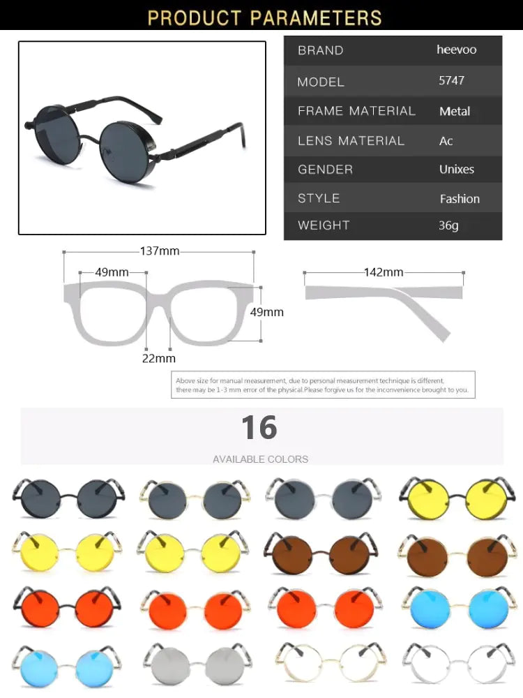 Fashion Round Sun Glasses