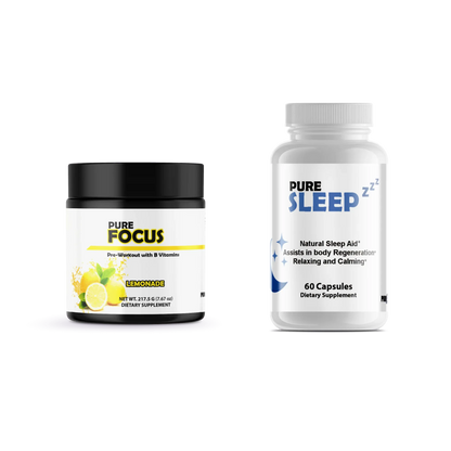 Sleep + Pre-Workout Pure Sleep Pills + Pure Focus Lemonade