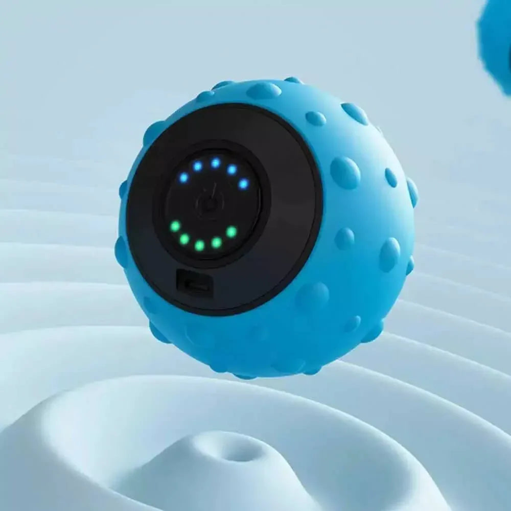 Yoga Ball with Electric Massage Function Blue