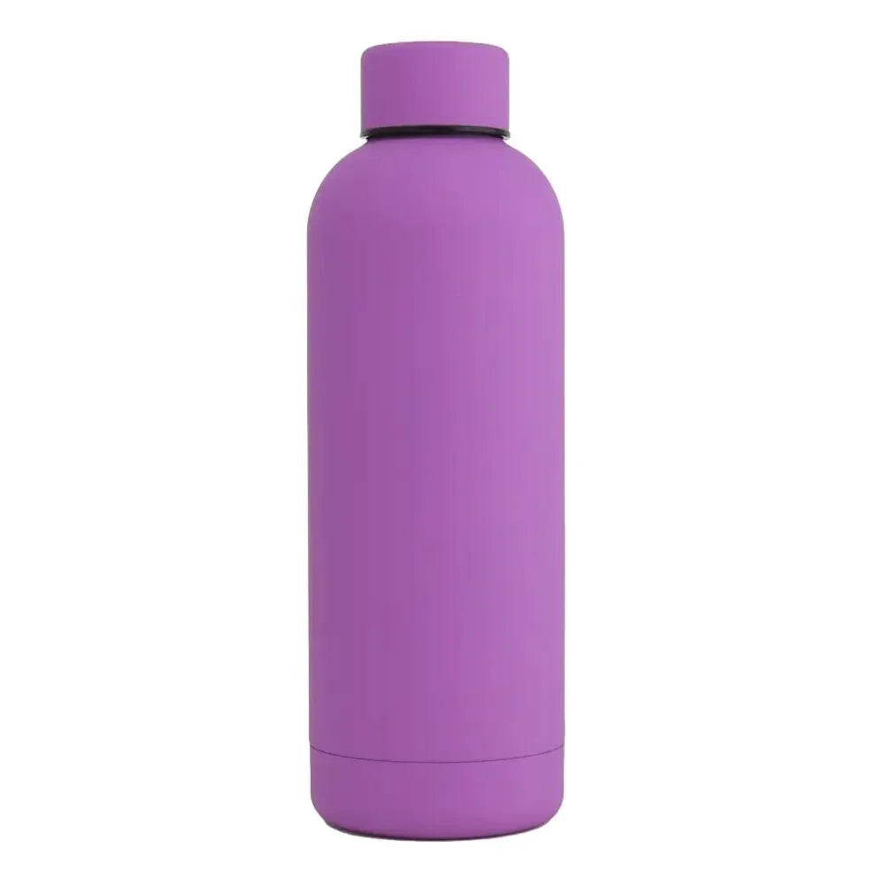 17oz Rubber Vacuum Insulated Stainless Steel Water Bottle Purple