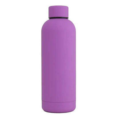 17oz Rubber Vacuum Insulated Stainless Steel Water Bottle Purple