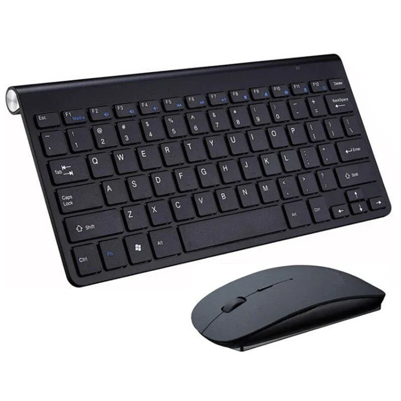 2.4 GHz Wireless Mini Keyboard And Optical Mouse Set Gold