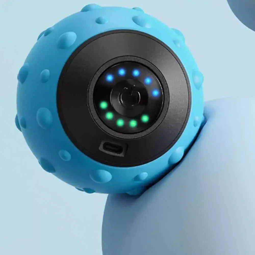 Yoga Ball with Electric Massage Function Blue
