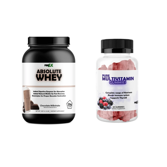 Multivitamins + Protein Pure Multivitamins Gummies + Absolute Whey Chocolate