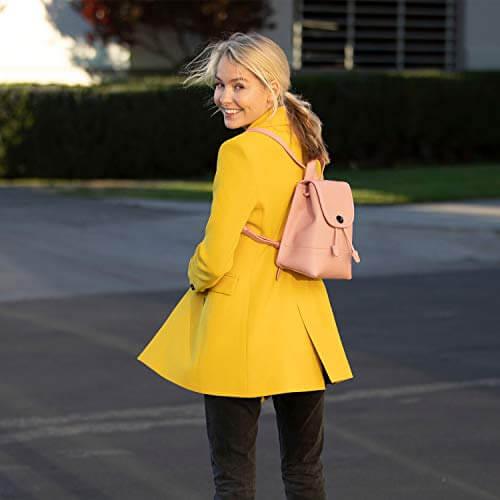 Nicole Pink Leather Backpack Default Title