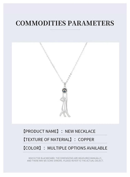Simple and versatile kitten nano projection pendant with 100 languages I love you in high-definition color photos eprolo