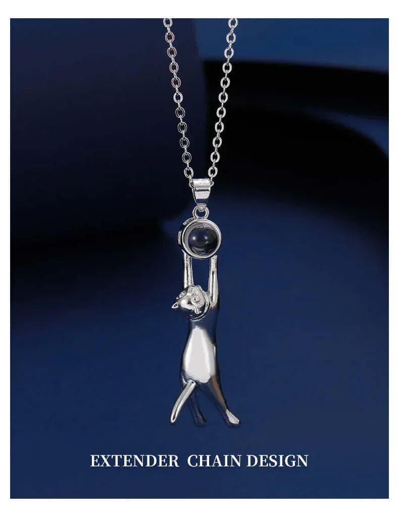 Simple and versatile kitten nano projection pendant with 100 languages I love you in high-definition color photos eprolo